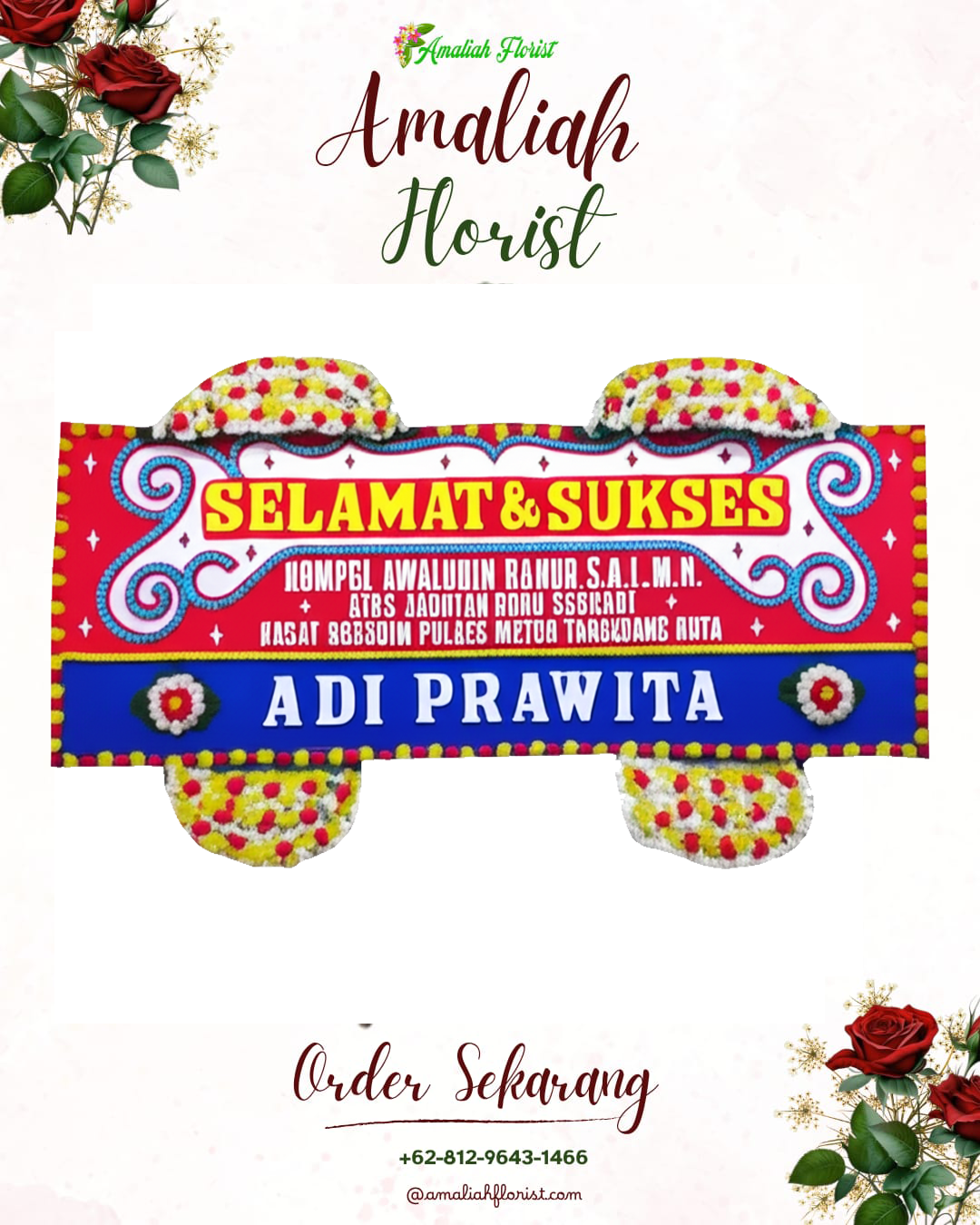 Papan Bunga Ucapan Selamat Pagerwojo